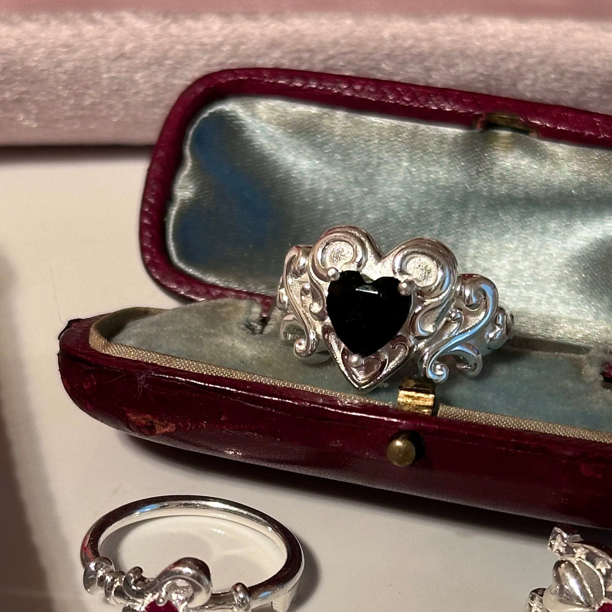 Vintage Heart Ring — Antique Silver Love Statement Ring