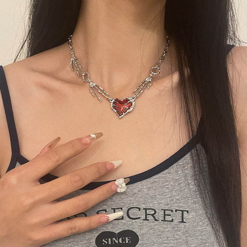 Broken Heart Dream Necklace – Y2K Gothic Romantic Jewelry