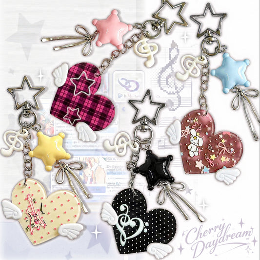 Starry Heart Bag Charm & Keychain
