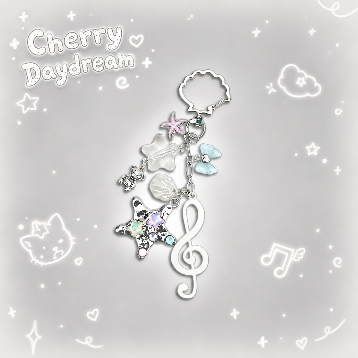 Ocean Melody Charm Jewelry Set — Dreamy Y2K Sea Collection