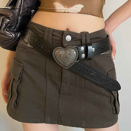 Vintage Heart Buckle Belt