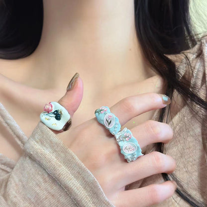 Dream Garden Ring — Floral Pearl Statement Ring