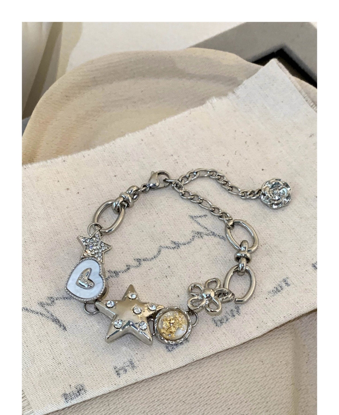 Starlight Charm Bracelet — Y2K Celestial Statement Bracelet