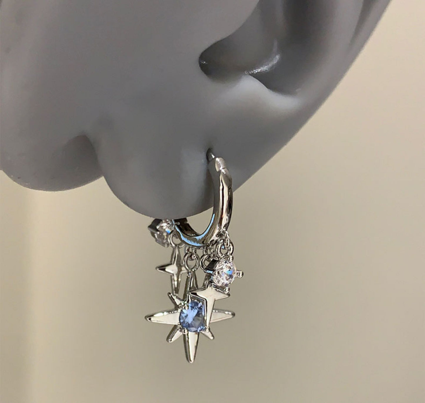 Starlight Crystal Earrings — Y2K Celestial Star Drop Earrings