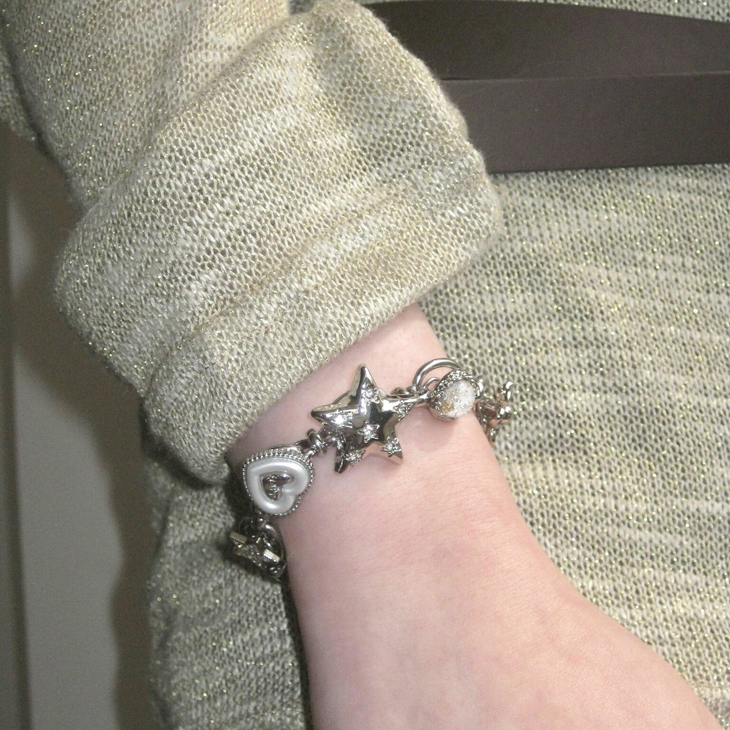 Starlight Charm Bracelet — Y2K Celestial Statement Bracelet
