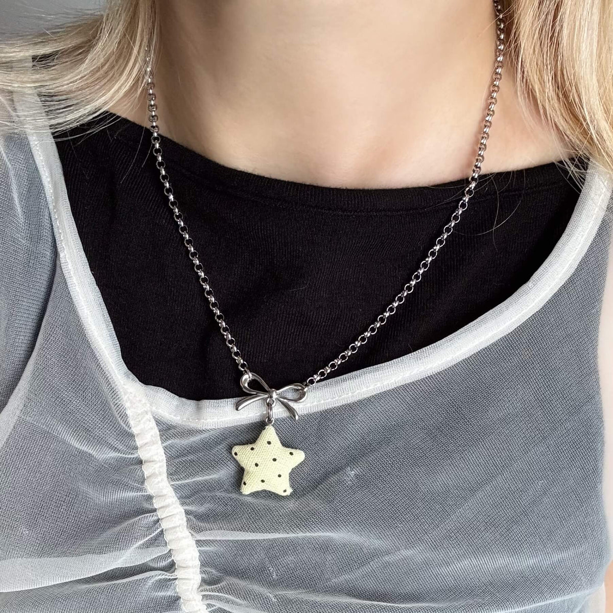 Handmade Star Bow Necklace