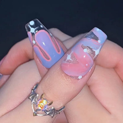 Angel Devil Ring — Y2K Fantasy Celestial Statement Ring