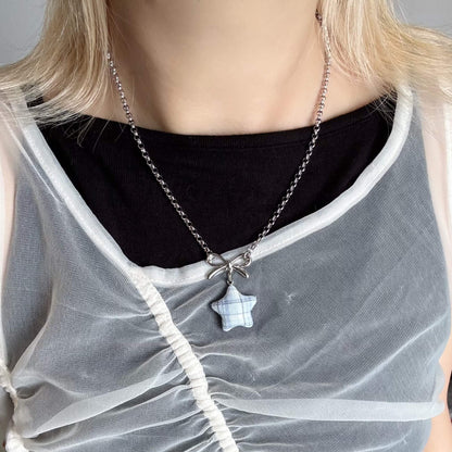 Handmade Star Bow Necklace