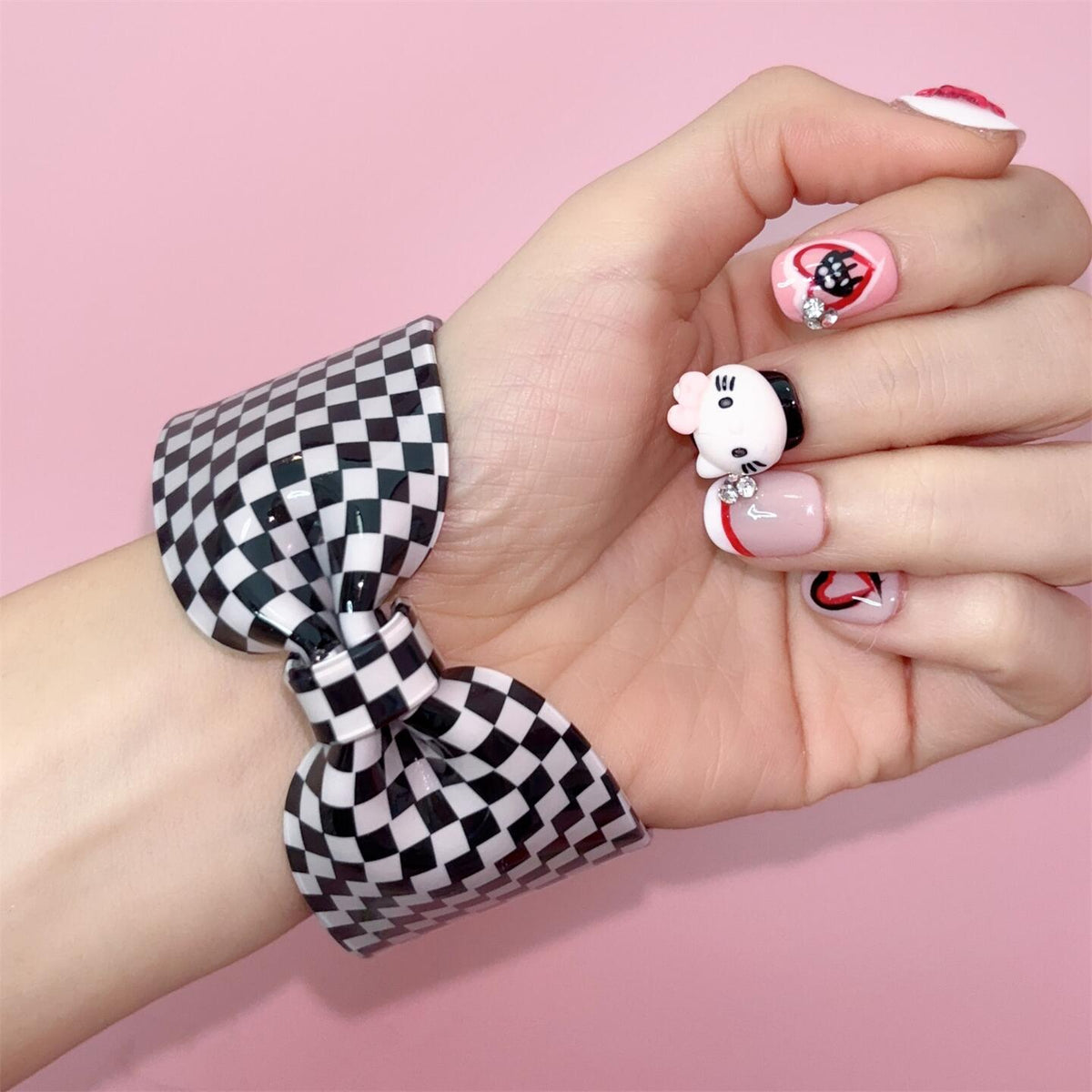 Oversized Bow Bracelet — Y2K Coquette Acrylic Statement Bangle