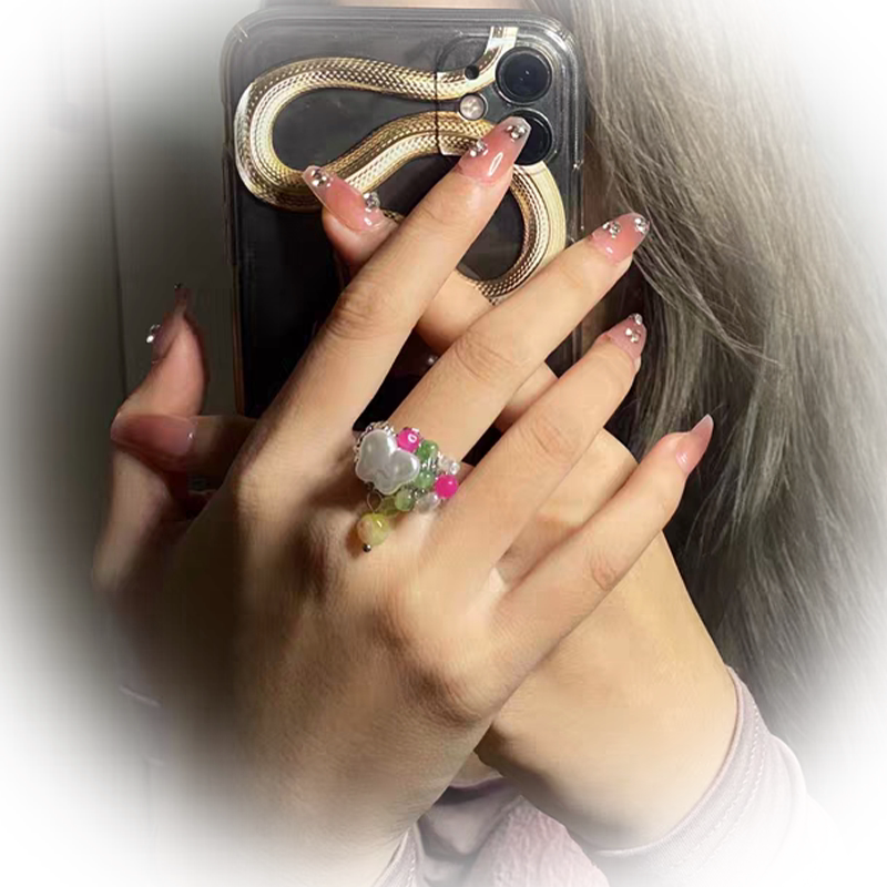 Colorful Charm Ring — Y2K Fairycore Beaded Statement Ring