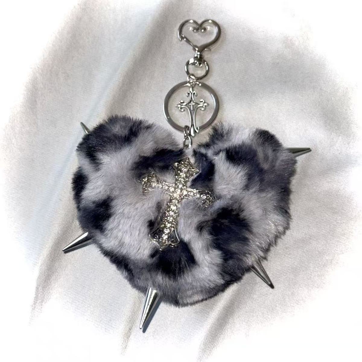 Y2K Leopard Plush Bag Charm