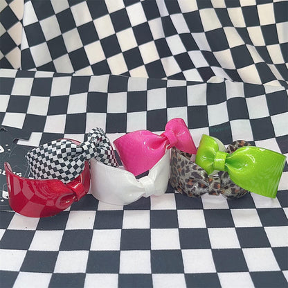 Oversized Bow Bracelet — Y2K Coquette Acrylic Statement Bangle