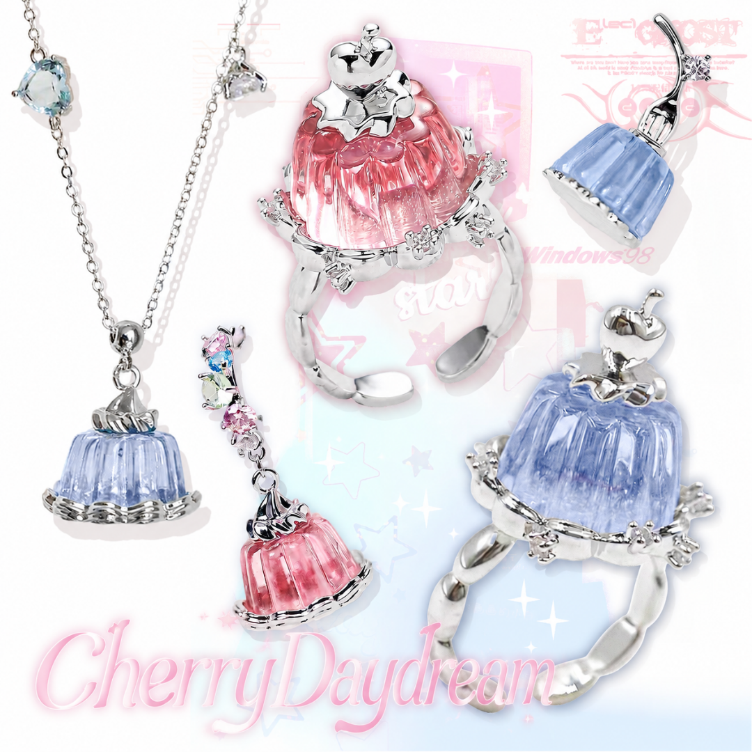 Jelly Heart Ring — Y2K Fairycore Crystal Statement Ring