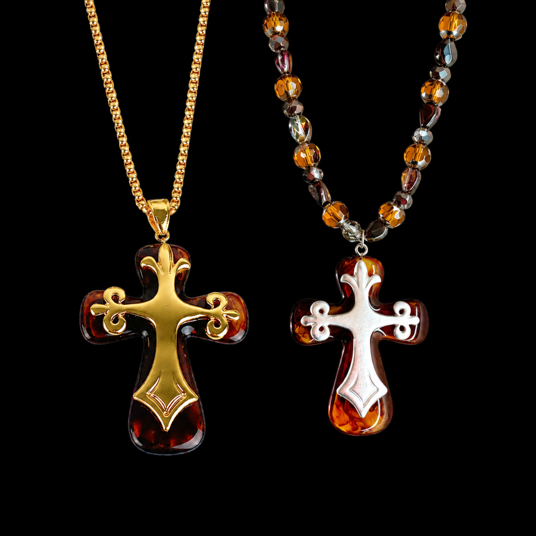 Vintage Cross Pendant Necklace