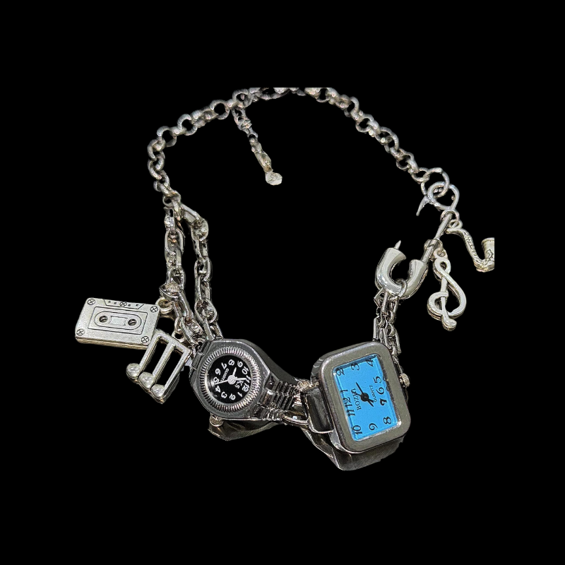 Lost Time Necklace — Vintage Y2K Clock Charm Necklace