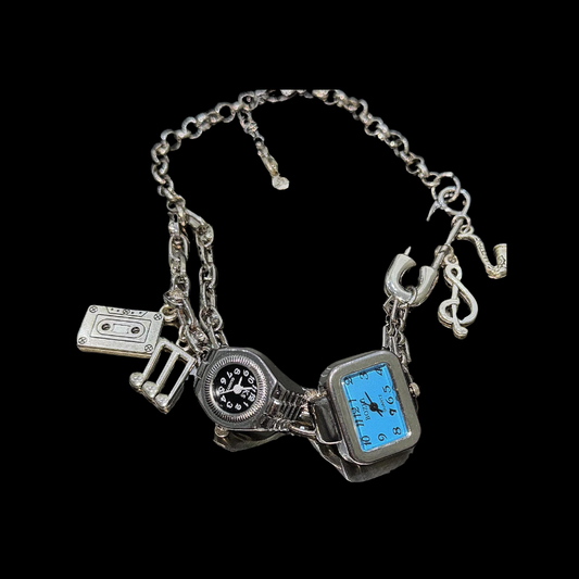 Lost Time Necklace — Vintage Y2K Clock Charm Necklace
