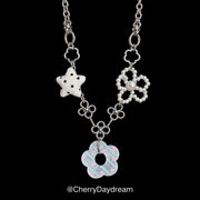 Handmade Star & Flower Charm Necklace