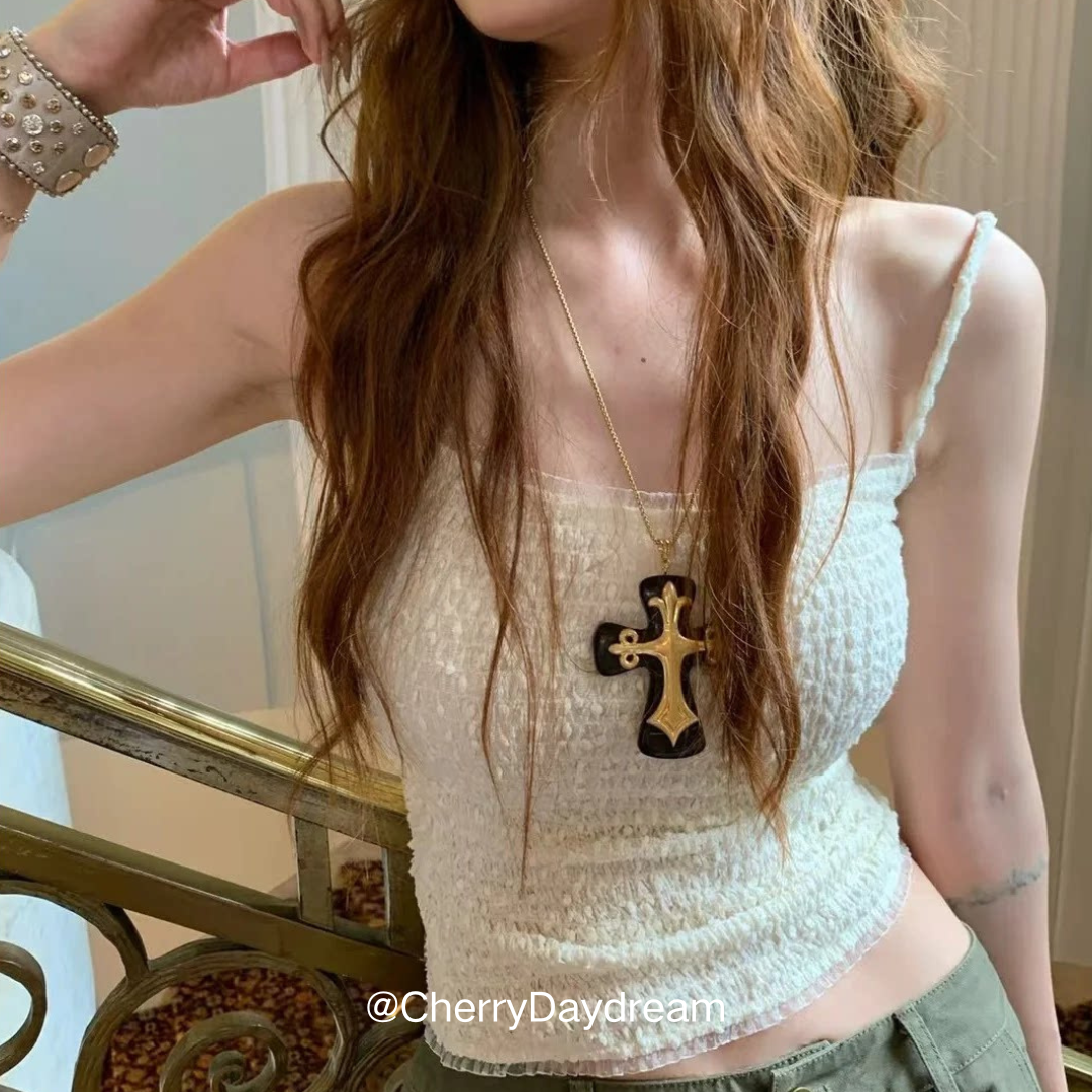 Vintage Cross Pendant Necklace