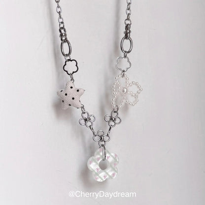 Handmade Star & Flower Charm Necklace