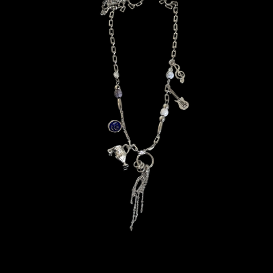Tea Party Charm Necklace — Vintage Teapot Pendant Necklace