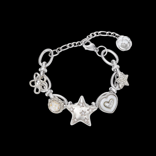 Starlight Charm Bracelet — Y2K Celestial Statement Bracelet