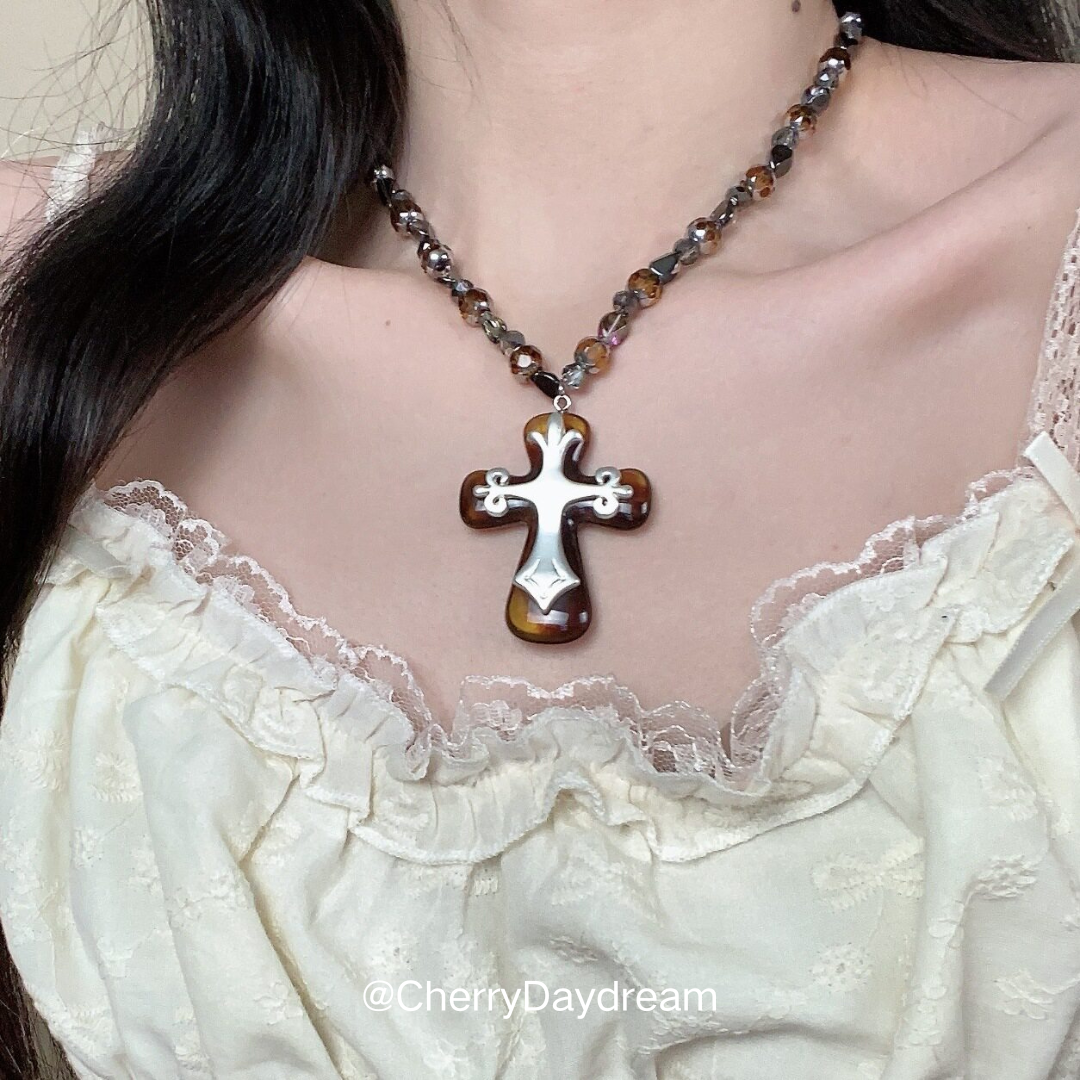 Vintage Cross Pendant Necklace