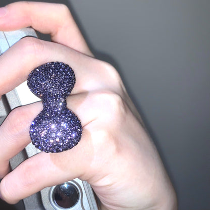 Crystal Bow Ring — Y2K Coquette Sparkle Statement Ring