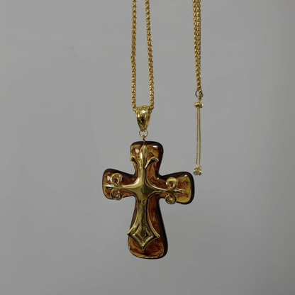 Vintage Cross Pendant Necklace