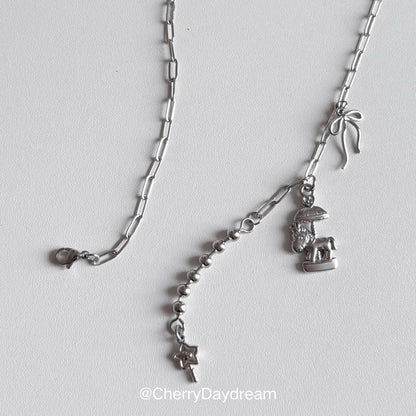 Carousel Star & Bow Charm Necklace