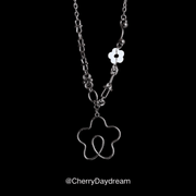 Dream Bloom Necklace — Silver Floral Charm Necklace