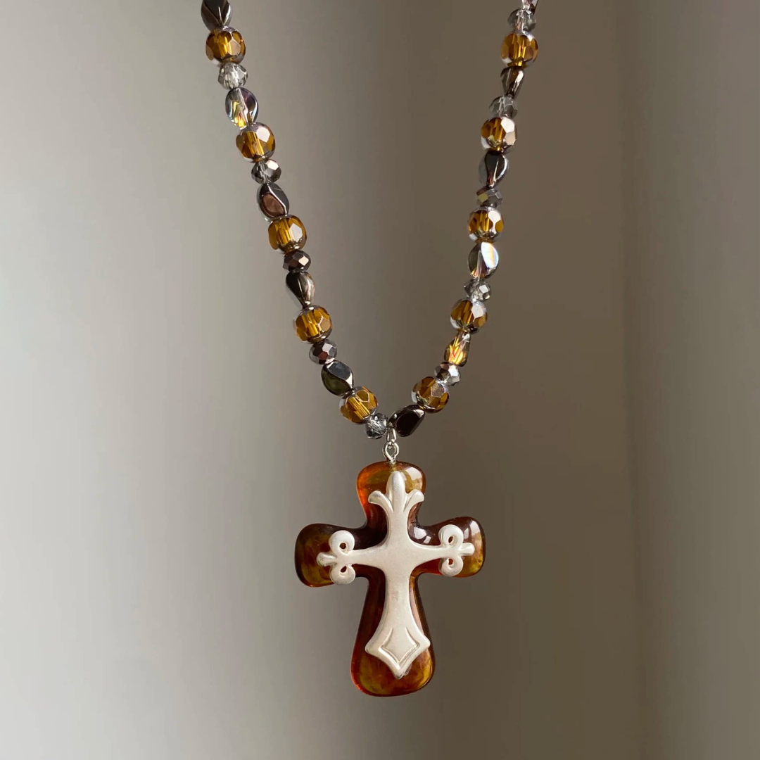 Vintage Cross Pendant Necklace