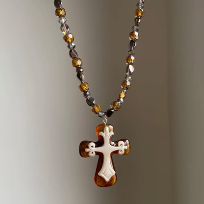 Vintage Cross Pendant Necklace