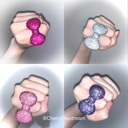 Crystal Bow Ring — Y2K Coquette Sparkle Statement Ring