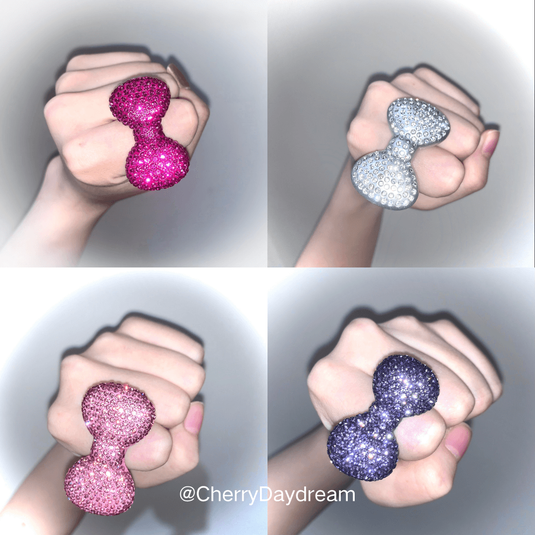 Sparkling Rhinestone Bow Adjustable Ring