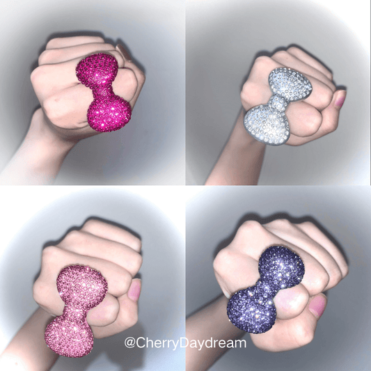 Sparkling Rhinestone Bow Adjustable Ring