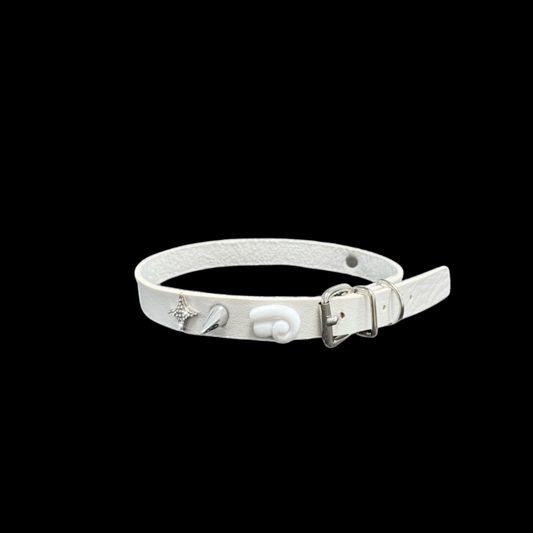 Angel Charm Choker — Y2K Fairycore White Statement Necklace