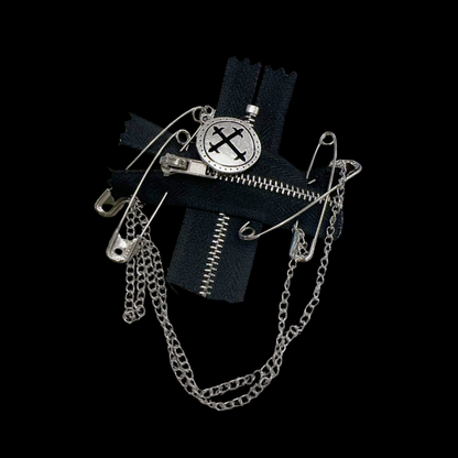 Punk Chain Hair Clip — Y2K Grunge Statement Hair Accessory