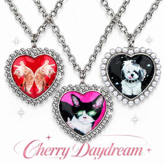 Heart Photo Pendant Necklace — Cute Silver Jewelry