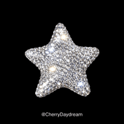 Silver Crystal Star Statement Ring