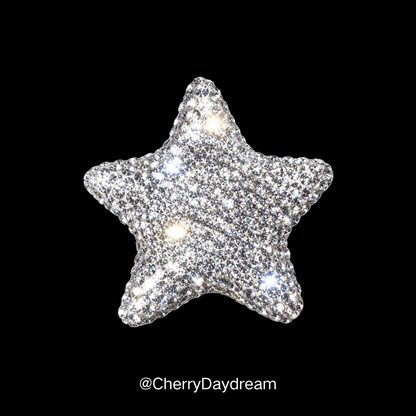 Silver Crystal Star Statement Ring