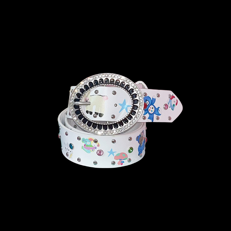 Y2K Cartoon Rhinestone Belt