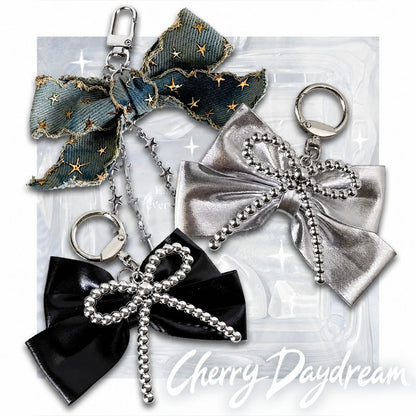Beaded Bow Bag Charm