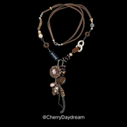 Boho Mixed Charm Long Pendant Necklace