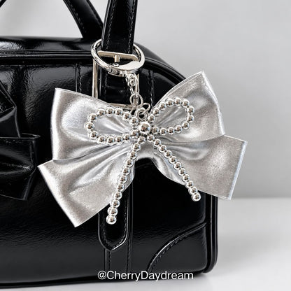 Beaded Bow Bag Charm