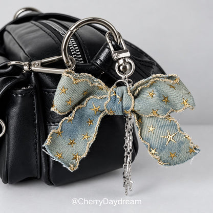 Beaded Bow Bag Charm