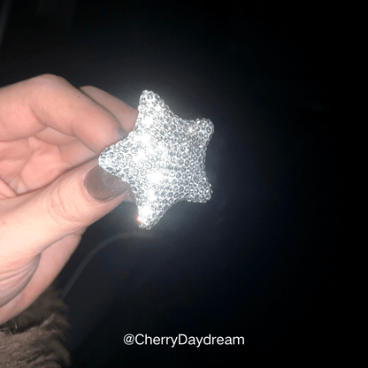 Silver Crystal Star Statement Ring