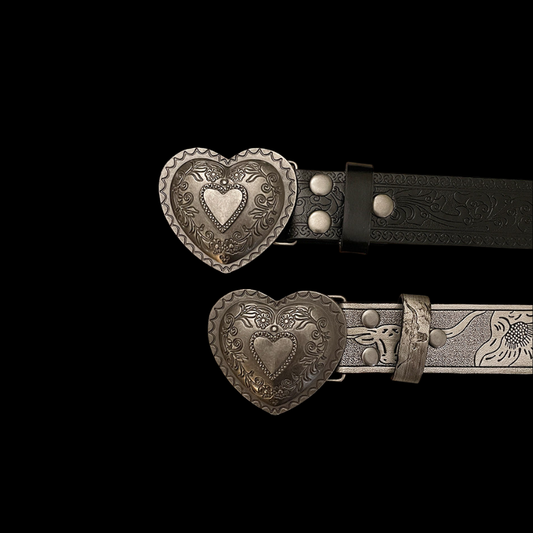 Vintage Heart Buckle Belt