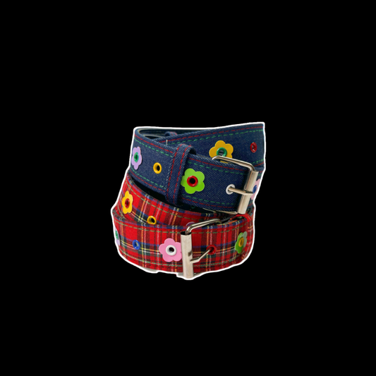 Y2K Flower Denim Belt