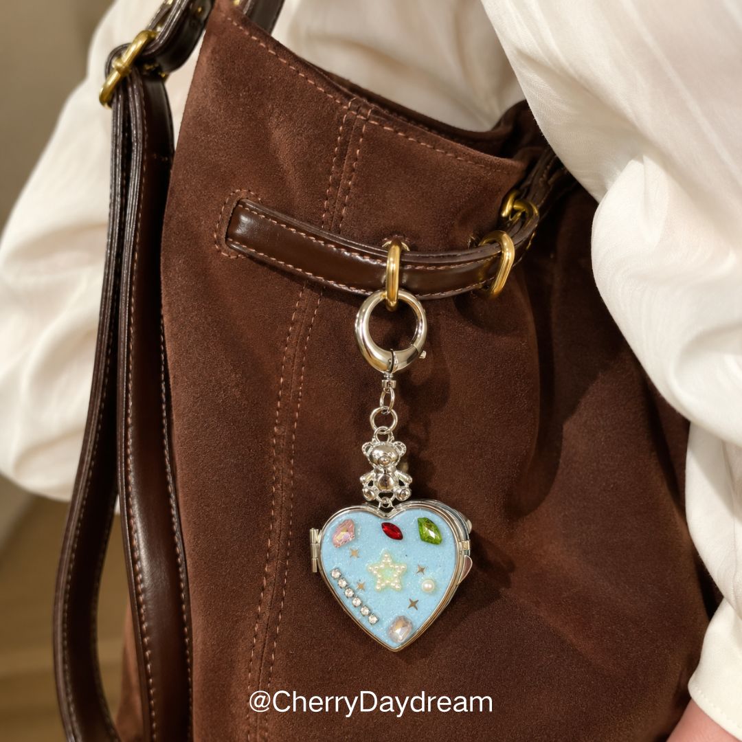 Colorful Star Necklace & Heart Mirror Charms