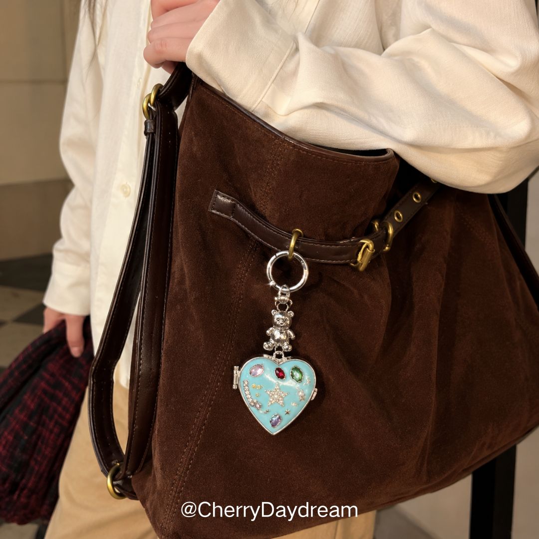 Colorful Star Necklace & Heart Mirror Charms